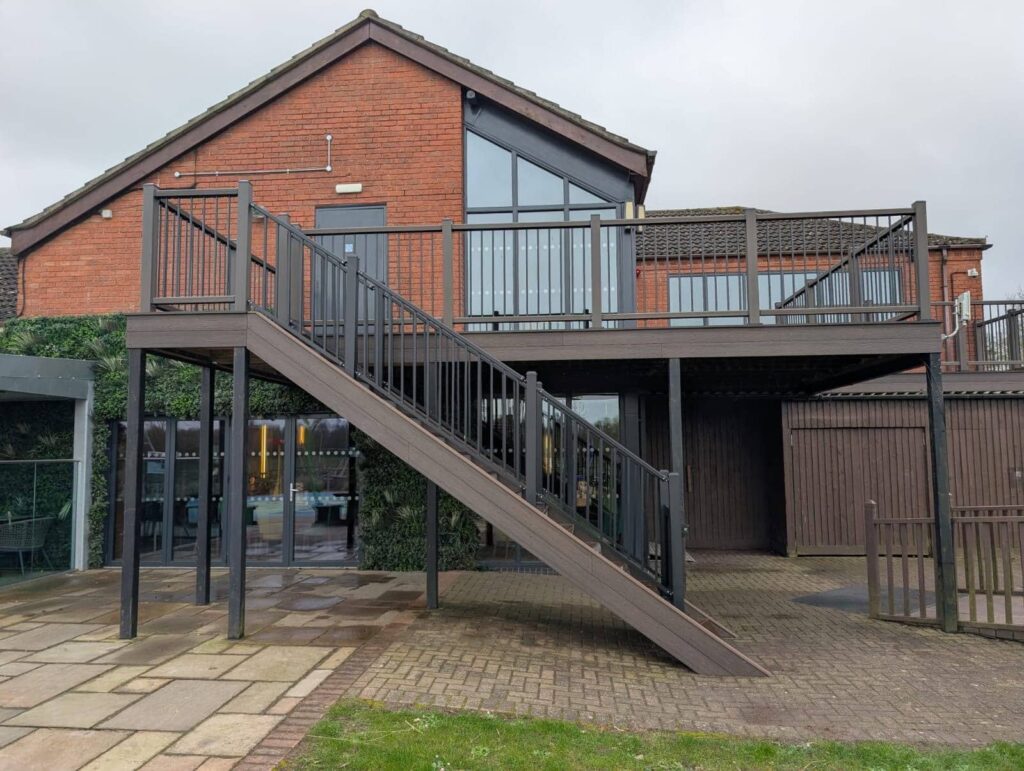 Raised deck with staircase